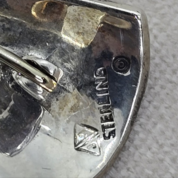 Vintage Judith Jack Art Deco Style Large Black Onyx & Marcasites Sterling Silver - Picture 10 of 10